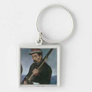 Porte-clés Non dirigeant de Commissoned tenant le sien fusil