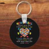 Porte-clés Non-verbal ne signifie pas que je n'ai rien à dire (Recto)