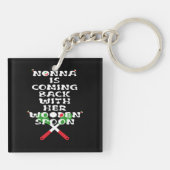 Porte-clés Nonna Revient Avec Sa Cuillère En Bois (Dos)