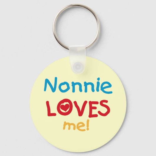 Porte-clés Nonnie aime moi t-shirts et cadeaux (Recto)