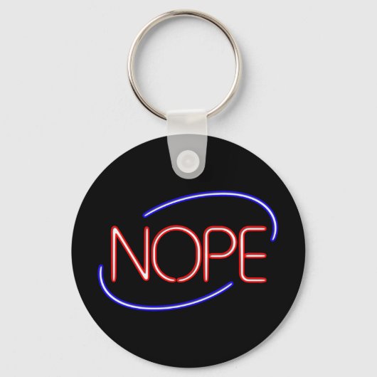 Porte-clés NOPE dans le style d'un néon Open Sign (Recto)