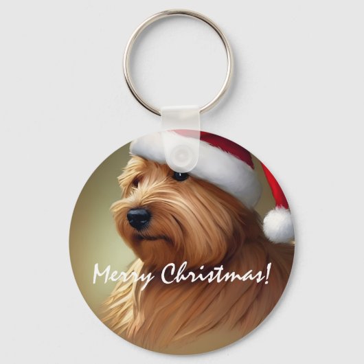 Porte-clés Norfolk Terrier Noël (Recto)