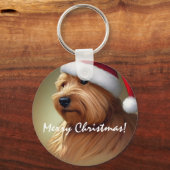 Porte-clés Norfolk Terrier Noël (Recto)