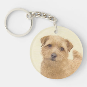 Porte-clés Norfolk Terrier Peinture - Art Chien original
