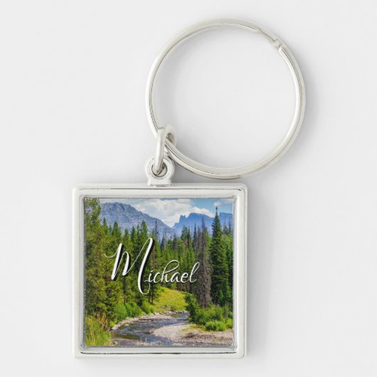 Porte-clés North Fork Shoshone River Square Keychain (Devant)