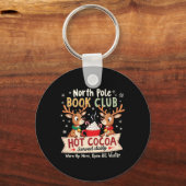Porte-clés North Pole Book Club Hot Cocoa Servi Tous Les Jour (Recto)