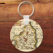 Porte-clés Northumberland Comté Angleterre Ancien Carte Antiq (Recto)