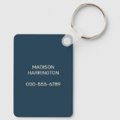 Porte-clés Norvège de texte personnalisé (Verso)