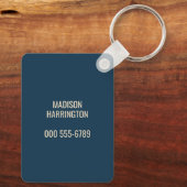 Porte-clés Norvège de texte personnalisé (Verso)