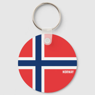 Porte-clés Norvège Drapeau charmant patriotique