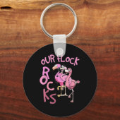 Porte-clés Nos Flock Rocks Flamant rose Correspondant Vacance (Recto)