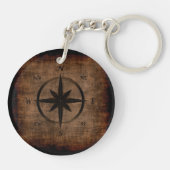 Porte-clés Nostalgique vieux Rose de boussole conception (Dos)