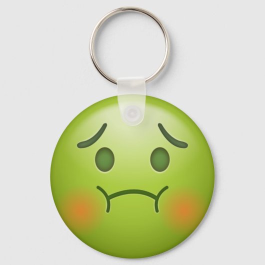 Porte-clés Note de maladie Emoji visage (Recto)