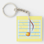 Porte-clés Note de musique abstraite pastel partition (Devant)
