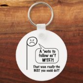 Porte-clés Note de musique en colère "la" (Recto)