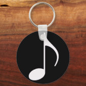 Porte-clés note de musique ~ noir (Recto)