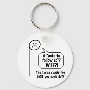 Porte-clés Note fâchée "La " de musique