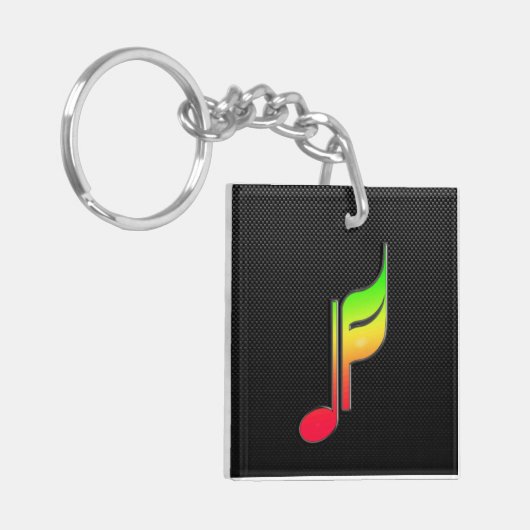Porte-clés Note lisse de musique (Devant gauche)