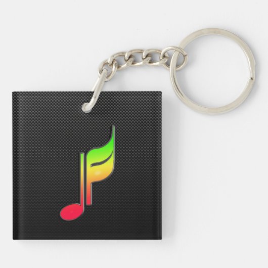 Porte-clés Note lisse de musique (Dos)