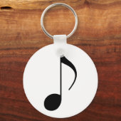 Porte-clés note musicale noire (Recto)