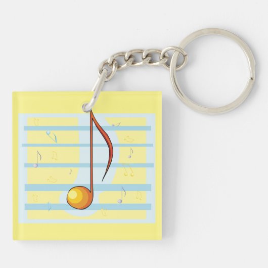 Porte-clés Note musicale unique (Dos)