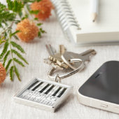 Porte-clés Notes de clavier et de musique de piano (Côté)