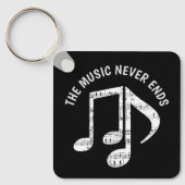 Porte-clés Notes de musique noire (Recto)