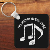 Porte-clés Notes de musique noire (Recto)