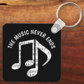 Porte-clés Notes de musique noire (Verso)