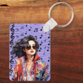 Porte-clés notes de musique Porte - clé (Verso)