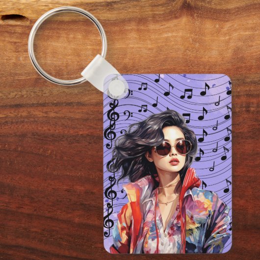 Porte-clés notes de musique Porte - clé (Recto)