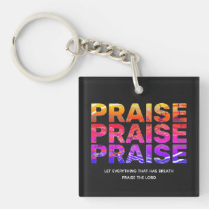 Porte-clés Notes de musique PRAISE élégant Christian