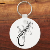 Porte-clés Notes de piano et de musique (Recto)