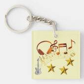 Porte-clés Notes musicales : (Devant)