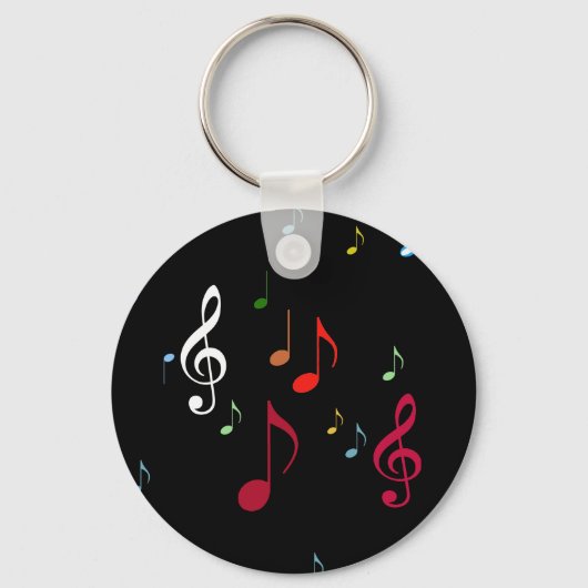 Porte-clés notes musicales colorées (Recto)