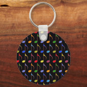 Porte-clés notes musicales colorées motif (Recto)