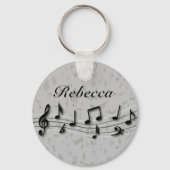 Porte-clés Notes musicales de Personnalized (Recto)