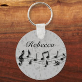 Porte-clés Notes musicales de Personnalized (Verso)