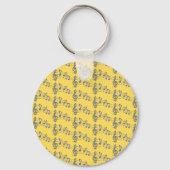 Porte-clés Notes musicales modernes et élégantes Nom Modèle (Verso)