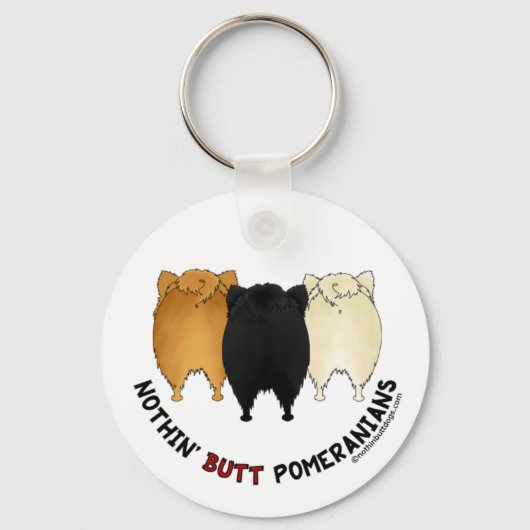 Porte-clés Nothin' Butt Pomeranians (Recto)