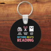 Porte-clés Nothing Beats Reading Funny Rock Paper Scissors (Recto)