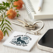 Porte-clés Nothing Scares Me, I Have Three Kids (Devant Droit)