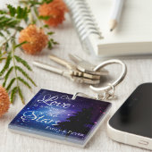 Porte-clés Notre amour est écrit dans le ciel étoilé (Devant Droit)