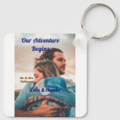 Porte-clés Notre aventure commence ajoutez photo de couple am (Dos)