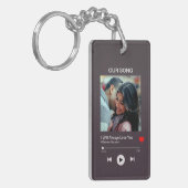 Porte-clés Notre chanson préférée - Photo personnalisée (Devant gauche)