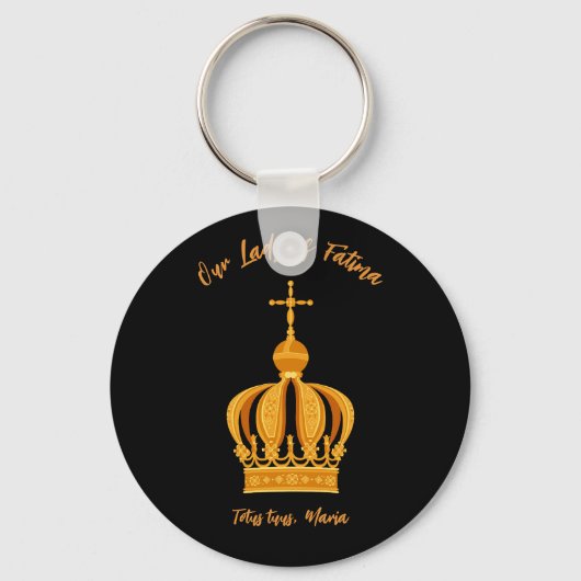 Porte-clés Notre-Dame de Fatima couronne (Recto)