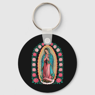Porte-clés Notre Dame De Guadalupe Sant Marie Dos Imprimé Chr