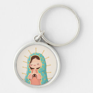 Porte-clés Notre-Dame de Guadalupe Style Kawaii