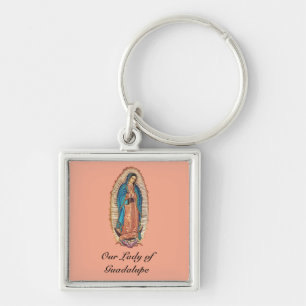 Porte-clés Notre-Dame de Guadalupe Tilma d'Art Fin