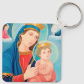 Porte-clés Notre-Dame de Perpétuel aide catholique (Dos)